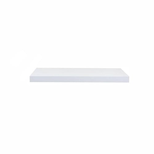 Repisa flotante de madera, rectangular, color blanco 