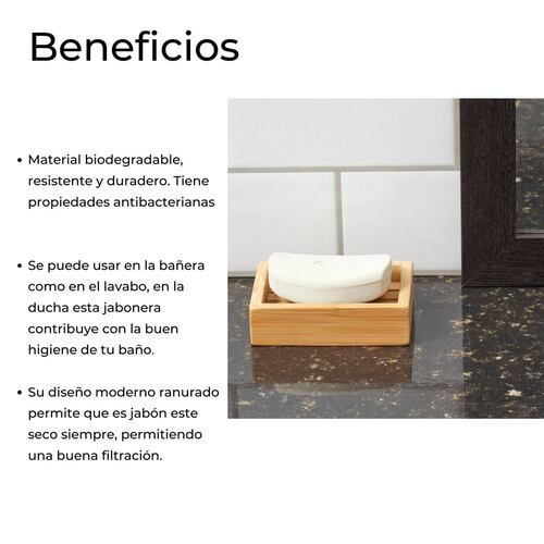 Jabonera De Bambú, Porta Jabón 