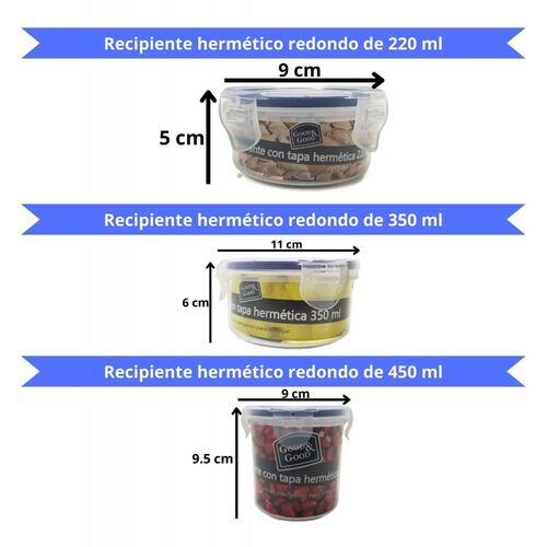 Set De 9 Recipientes Herméticos Good & Good De Polipropileno