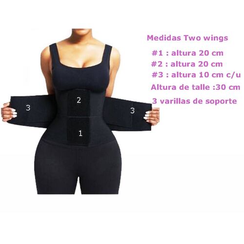 Faja 3 Velcros Talle Alto 30 cm Triple Ajuste Compresion Mujer