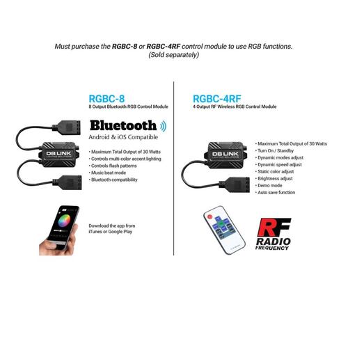 Kit de 4 Faros LED DB Link Lighting Solutions DBSMRGB-4 RGB LED 6 Watts 10-30 Volts 