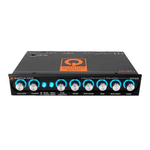 Ecualizador de 5 Bandas con Crossover y Control de bajos Quantum Audio QEQ5 8 Volts 