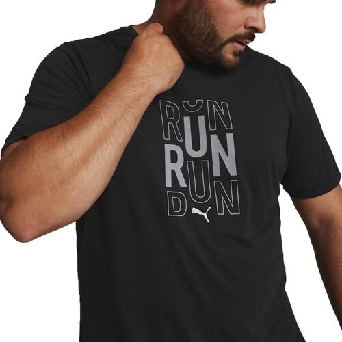 Playera Puma Run Logo SS Tee para Hombre 522423-01 