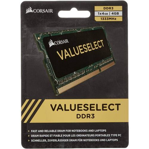 MEMORIA RAM SODIMM CORSAIR 1333MHZ 4GB DDR3