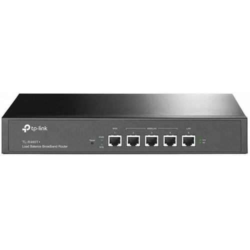 ROUTER BALANCEADOR TP-LINK, ALAMBRICO FIREWALL 2 PUERTOS WAN Y 3 LAN, VPN PASS, PORT MIRROR, 266MHZ, TL-R480T+ VER5.1