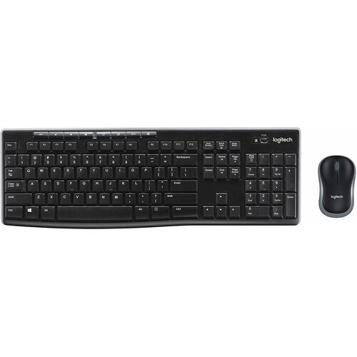 TECLADO Y MOUSE INALAMBRICO LOGITECH MK270 NEGRO MULTIMEDIA, BOTON ENCENDIDO APAGADO, RECEPTOR USB 2.0
