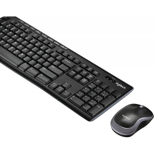 TECLADO Y MOUSE INALAMBRICO LOGITECH MK270 NEGRO MULTIMEDIA, BOTON ENCENDIDO APAGADO, RECEPTOR USB 2.0
