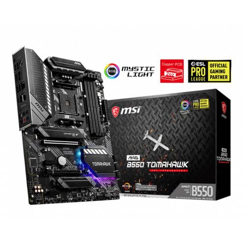Tarjeta Madre MSI MAG B550 TOMAHAWK, Socket AM4 3rd Gen, 4xDDR4, 6xSata, 2xPCIe, 2xM.2, 5xUsb 3.2, 1xDP, 1xHDMI, 1xUsb tipo-c, RGB