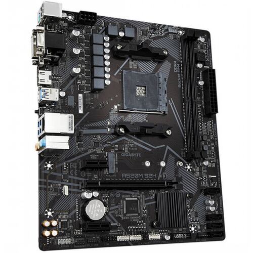 Tarjeta Madre Gigabyte A520M S2H, AMD AM4, 3rd Gen Ryzen, 2xDDR4, 4xSata, 1xM.2, 2xPCIe 3.0x16, 1xHDMI, 1xDVI