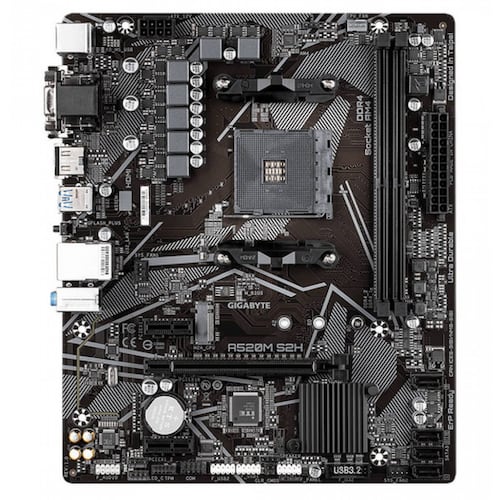 Tarjeta Madre Gigabyte A520M S2H, AMD AM4, 3rd Gen Ryzen, 2xDDR4, 4xSata, 1xM.2, 2xPCIe 3.0x16, 1xHDMI, 1xDVI