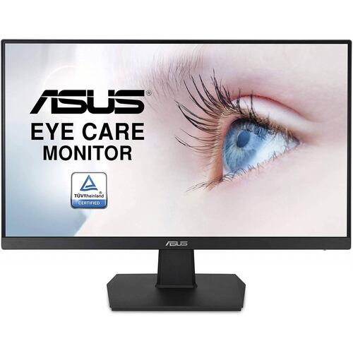 Monitor ASUS VA24EHE 23.8 Pulgadas, Full HD, 1xVga, 1xHDMI, 1xDVI, Plana, Color Negro, 48-60Hz, 75Hz, 5ms