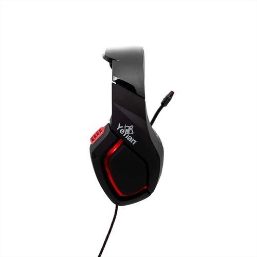 DIADEMA GAMER YEYIAN YDW-33402 WICKED S3000 NEGRO C/ROJO, USB, C/MIC