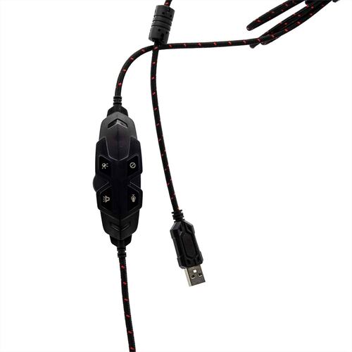 DIADEMA GAMER YEYIAN YDW-33402 WICKED S3000 NEGRO C/ROJO, USB, C/MIC