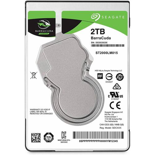 DISCO DURO INTERNO SEAGATE 2TB 2.5 ST2000LM015 5400RPM BARRACUDA