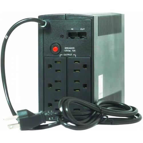 No Break Smartbitt SBNB800 800VA, 400W, 6 contactos, 110 V, 50/60 Hz, 4 ms, LED, 40 dB, Negro