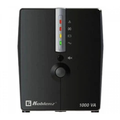 No-Break KOBLENZ 10017 USB/R - 1000 VA, 500 W, 1 h, Negro, Hogar y Oficina