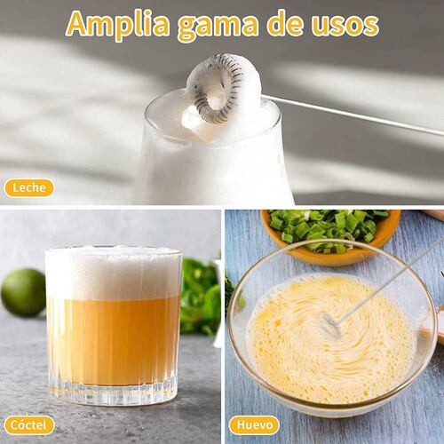 Batidor agitador mezclador manual café huevo Chico Blanco