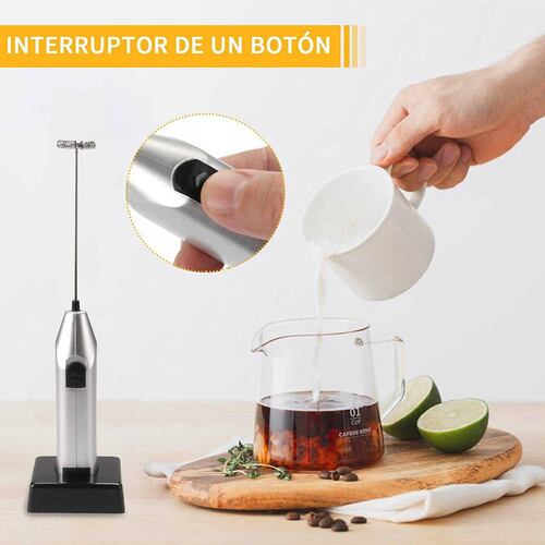Batidor agitador mezclador manual café huevo Chico Blanco