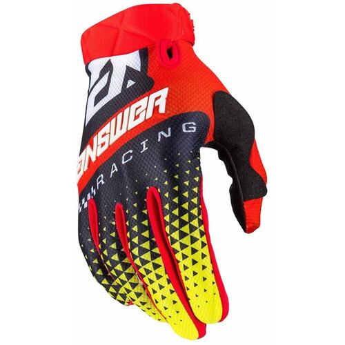 Guantes Answer Ar3 Korza Moto Cross Red / White 