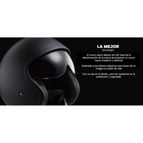 Casco Abierto 3/4 LS2 OF599 Spitfire Matte Titanium 
