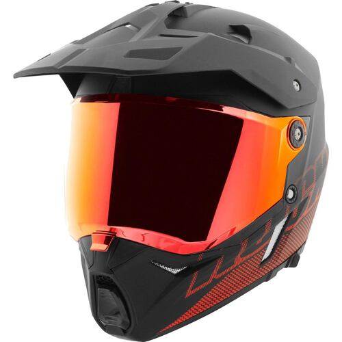 Casco Doble Propósito Joe Rocket RKT 26 Solar Flare Rojo Iri 
