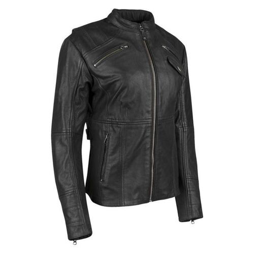 Chamarra Speed and Strength Seventh Heaven Piel Mujer Negro 