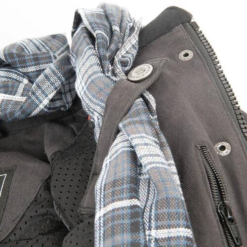 Chamarra Moto Joe Rocket Luna Waxed Canvas Negra para Mujer 