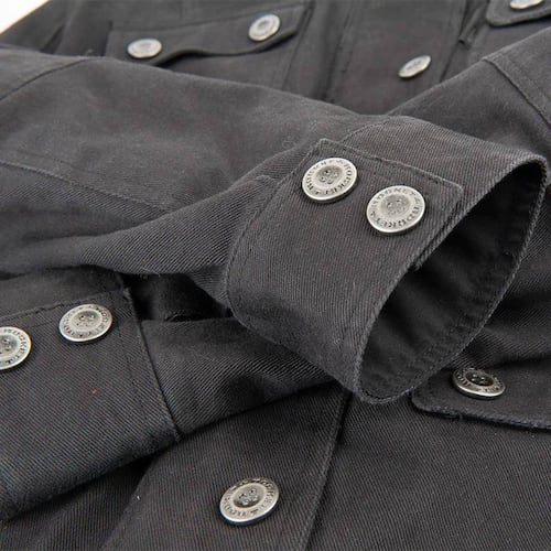 Chamarra Moto Joe Rocket Luna Waxed Canvas Negra para Mujer 
