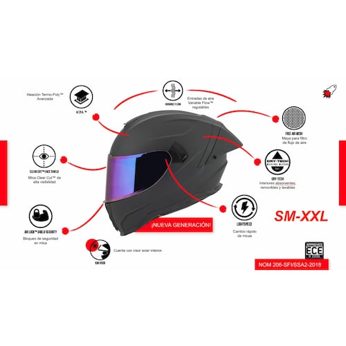 Casco Integral Joe Rocket RKT 200 Series Solid Matte Black 