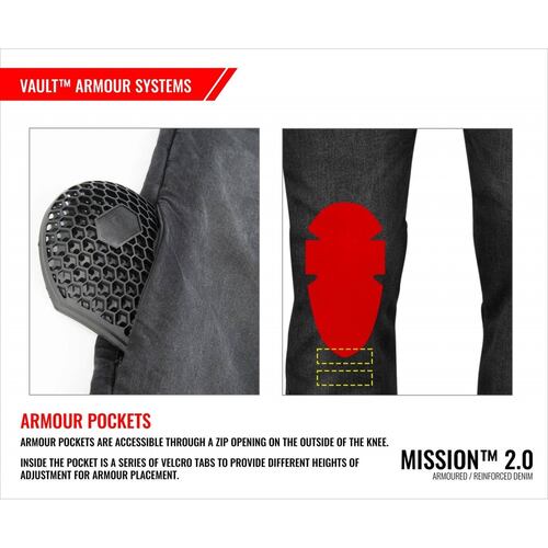 Pantalon Moto Con Protecciones Joe Rocket Mission 2.0 Jeans Negro 
