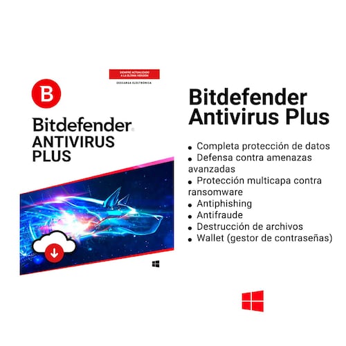 Bitdefender Antivirus Plus 5 Usuarios, 1 Año