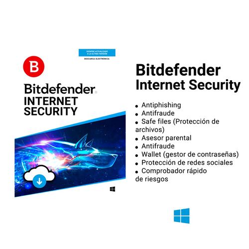 Bitdefender Internet Security 5 Usuarios, 2 Años