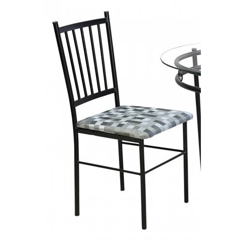 Comedor Oval 4 Sillas Tubular y Cristal Templado.