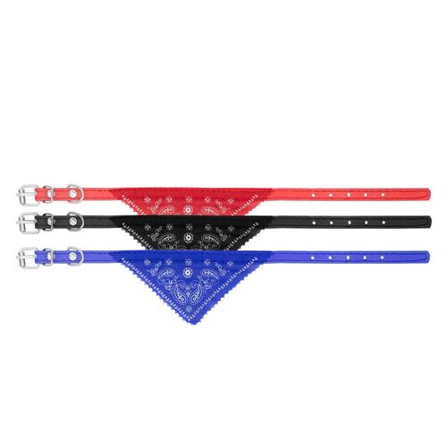Correa Collar Para Perro / Gato Raza Chica Pañuelo Paliacate Color