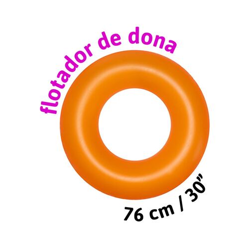 Salvavidas Inflable Dona De Color Neón 76 Cm Mayoreo 6 Pzas.