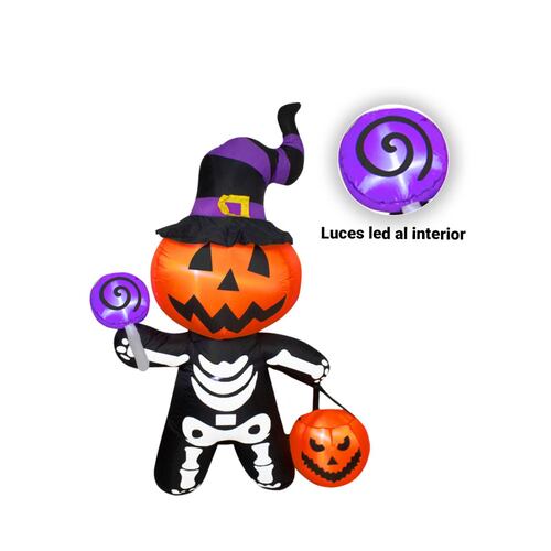 Inflable De Halloween Fantasma Calabaza Decorativo Exterior