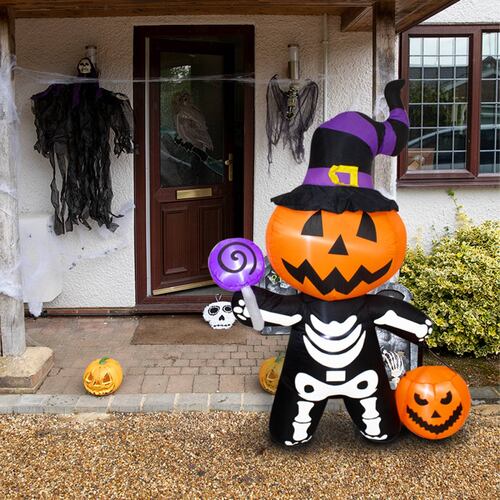 Inflable De Halloween Fantasma Calabaza Decorativo Exterior