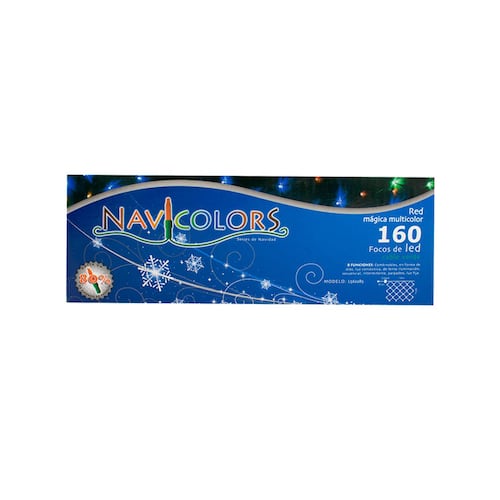 Red Luces Led Navideñas Luz Multicolor 160 Focos 180x0.70 Cm