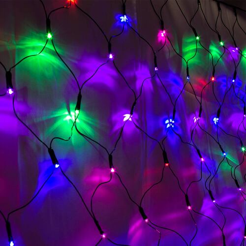 Red Luces Led Navideñas Luz Multicolor 160 Focos 180x0.70 Cm