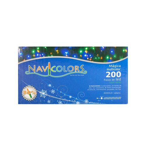 Serie De Luces 200 Led Luz Multicolor 8 Funciones 14 Mts