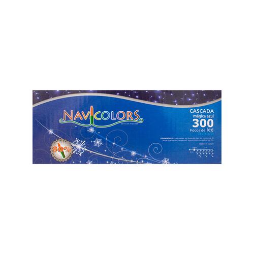 Serie Tipo Cascada Led Luz Azul 300 Led 8 Funciones 6 Metros