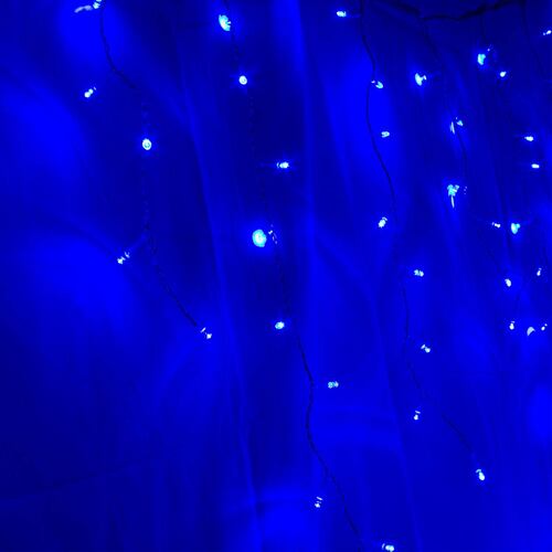 Serie Tipo Cascada Led Luz Azul 300 Led 8 Funciones 6 Metros