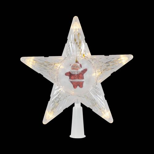 Estrella Fugaz Punta De Arbol Navideño Luzled Plástico 20cm
