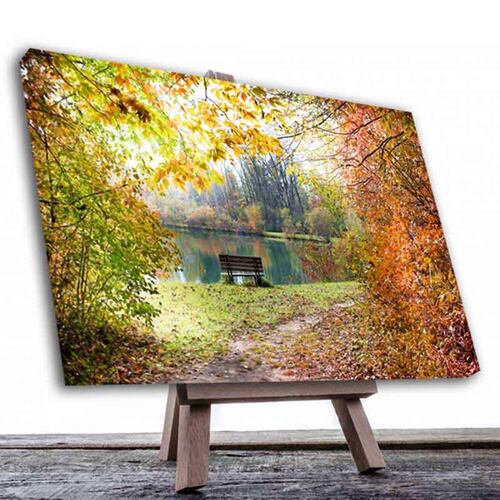 Cuadro Decorativo Otoño en el Lago.