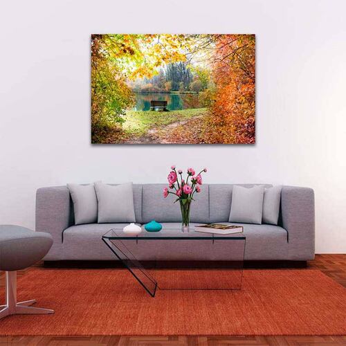 Cuadro Decorativo Otoño en el Lago.