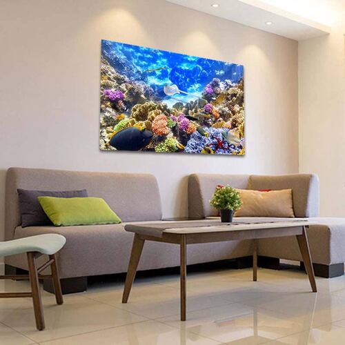 Cuadro Decorativo Canvas Paisaje de Arrecifes y Peces 2 de 90 X 60 cm