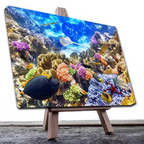 Cuadro Decorativo Canvas Paisaje de Arrecifes y Peces 2 de 90 X 60 cm
