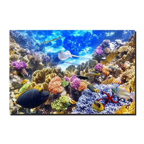 Cuadro Decorativo Canvas Paisaje de Arrecifes y Peces 2 de 90 X 60 cm
