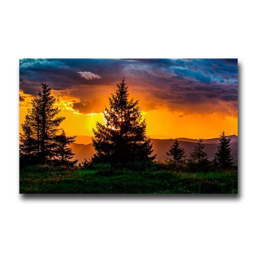 Cuadro Decorativo Canvas Paisaje de Bosque al atardecer de 60 x 40 cm