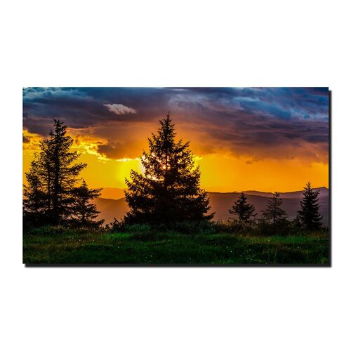 Cuadro Decorativo Canvas Paisaje de Bosque al atardecer de 60 x 40 cm